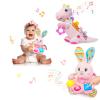 Baby Stuffed Animals Toys 0-6-12 Months, Baby Musical Bilingual Early Learning Toys with Light Up & Sound,Tummy Time Toys for 0 3 6 9 12+ Months for Newborn Girl view 1