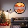 17.3'' Moving Sand Art Decor, Sand Art Wall Mounted Rotate Sculpture, 3D Sand Art Liquid Motion 360 Wall Mounted Sand Painting Art Living Room Decoration,Relaxing Mood Home Office Work Decor(A) view 2