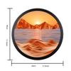 17.3'' Moving Sand Art Decor, Sand Art Wall Mounted Rotate Sculpture, 3D Sand Art Liquid Motion 360 Wall Mounted Sand Painting Art Living Room Decoration,Relaxing Mood Home Office Work Decor(A) view 3