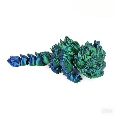 GSHLGAO 3D Printed Lion Dance, Animal Toys, Home, Room, car Decoration, Desktop Ornaments, and Free Movement of Joints (Rainbow Random Color)
