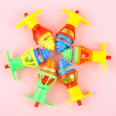 12pcs Kids Light Up Rotating Gyroscope, Portable Cute Funny Flashing LED Gyroscope Toy for Boys Girls Holiday Party