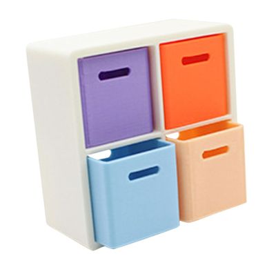 Abaodam 1set Mini Dollhouse Storage Box with Modular Shelf for Organizing Tiny Furniture Plastic Dollhouse Accessories for Creative Play and Efficient Storage