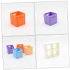 Abaodam 1set Mini Dollhouse Storage Box with Modular Shelf for Organizing Tiny Furniture Plastic Dollhouse Accessories for Creative Play and Efficient Storage view 4