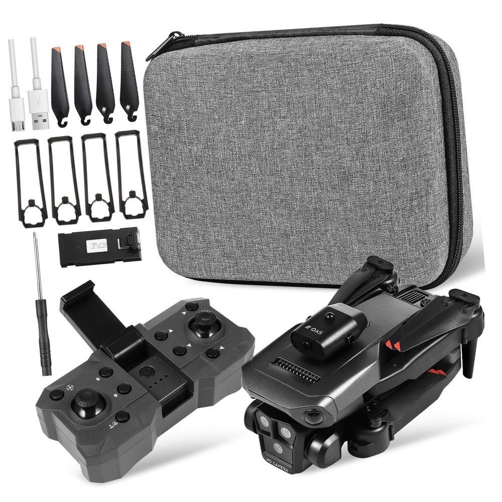 Max Foldable Drone with Triple HD Cameras for Adults