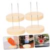 ULTECHNOVO 4pcs Felt Dolls Display Stand Wooden Base Holder for Showcasing Creations for Craft Displays and Home Decor view 2