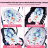 FSINWV Newborn Insert and 3Pcs Replacement Toy Balls for Mamaroo, Breathable Reversible Infant Insert Compatible with Mamaroo Baby Swing & RockaRoo, Head & Body Support, Machine Washable view 4