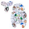 FSINWV Newborn Insert and 3Pcs Replacement Toy Balls for Mamaroo, Breathable Reversible Infant Insert Compatible with Mamaroo Baby Swing & RockaRoo, Head & Body Support, Machine Washable view 1