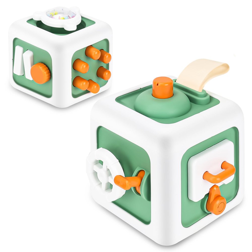 SOSUSHOE Toys for 1 Year Old Boy Girl, Montessori Busy Board Busy Cube, Travel Toys for Toddlers 1-3, 1 Year Old Girl Boy Gifts, Valentine Gifts for Kids 1-2 Year Old