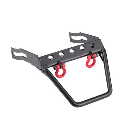 Acouto RC Crawler Steel Front Bumper Winch Mount for Axial SCX10 1/10 Remote Control Car Vehicle Equipment Bumper (Flat Head)