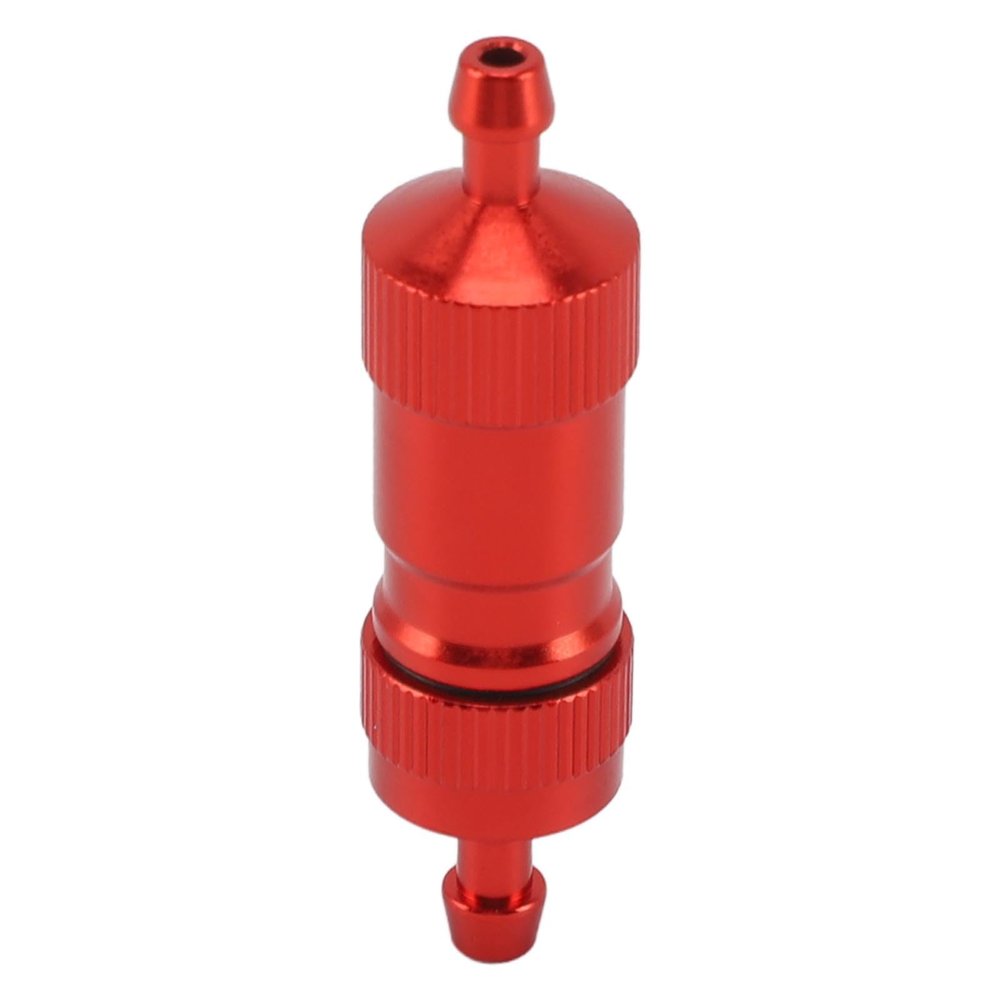 ANGGREK RC Oil Fuel Filter, RC Fuel Filter Aluminum Alloy Universal Effective RC Accessory for RC Boats (Red)