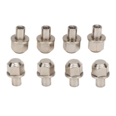 Acouto 8Pcs RC Hex Wheel Hub Nut 12mm Drive Adaptor Extension Column Stainless Steel RC Wheels 12mm Hex Extension