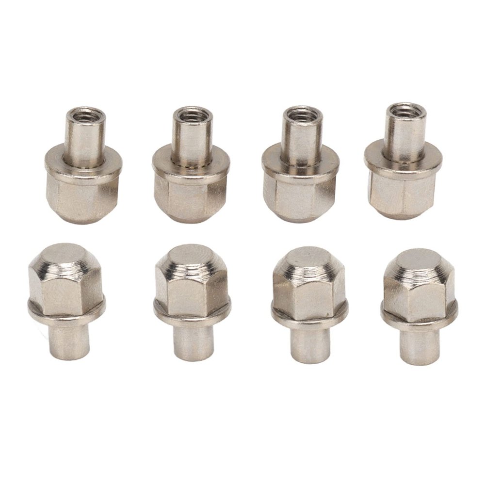 Acouto 8Pcs RC Hex Wheel Hub Nut 12mm Drive Adaptor Extension Column Stainless Steel RC Wheels 12mm Hex Extension