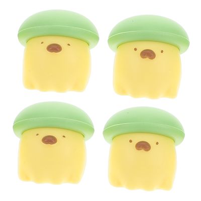 SHOWERORO 4pcs Soft Silicone Cartoon Edge Protectors for Safety Mushroom Shape Table Corner Easy Peel Stick Installation Boy Girl Proofing for Home Furniture