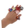 FOYTOKI 6pcs Sports Balls Theme Rings Basketball Rugby Baseball for Party Favors Goodie Bags Stuffers view 3