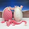 2pcs 3D Printed Dragons with Dragon Egg, Articulated White Cherry Blossom Dragons, 3D Printed Gift Birthday Party, Fidget ADHD Autism Toy D016-D023 view 1