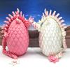 2pcs 3D Printed Dragons with Dragon Egg, Articulated White Cherry Blossom Dragons, 3D Printed Gift Birthday Party, Fidget ADHD Autism Toy D016-D023 view 4