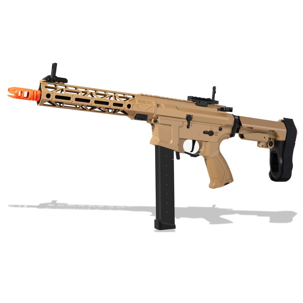 EMERBU Pro-Grade Gel Splatter Ball Blaster ARP9 Plus Upgraded by EMERBU - Metal and Nylon Body - 11.1V High Power - Metal Gearset - High Speed Motor - for Ages 15+ Adults(Tan)