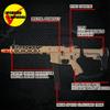 EMERBU Pro-Grade Gel Splatter Ball Blaster ARP9 Plus Upgraded by EMERBU - Metal and Nylon Body - 11.1V High Power - Metal Gearset - High Speed Motor - for Ages 15+ Adults(Tan) view 2