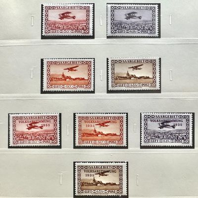 8 German Stamps for Collector 1928-1935 SAARGEBIET French Occupation Fine Used/Cancelled No Charge Postage Inside US