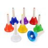 8 Note Handbells Set Colorful Hand Bells Percussion Instrument Musical Teaching Toy Toddler Kid Adults view 1