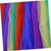AOKWAWALIY 6 Hemmed Square Scarf Chiffon Ribbon Juggling Scarves Solid Color Bandanas Juggling Scarf Turbans for Women Ribbon Scarves for Women for Dressy Square Silk view 3