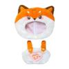 niannyyhouse 20cm Plush Doll Clothes Fox Panda Frog Kitten Pattern Headgear Overalls 8in Doll Dressup (Orange) view 1