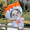 niannyyhouse 20cm Plush Doll Clothes Fox Panda Frog Kitten Pattern Headgear Overalls 8in Doll Dressup (Orange) view 4