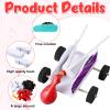 10 Sets Balloon Power Car Kits DIY Balloon Powered Recoil Car Set Stem Assembly Set for Kids Classroom Stem Educational and Science Activities view 3