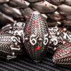 ARUOHHA DND Metal Dice Blood Splatter Dragon Egg Dice with Metal Box, Role Playing Game RPG Polyhedral D and D Dice Set D20 D12 D10 D8 D6 D4 view 3