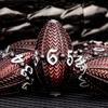 ARUOHHA DND Metal Dice Black Red Dragon Egg Dice with Metal Box, Role Playing Game RPG Polyhedral D and D Dice Set D20 D12 D10 D8 D6 D4 view 3