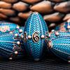 ARUOHHA DND Metal Dice Copper Blue Dragon Egg Dice with Rotating Dragon Egg Shell, Role Playing Game RPG Polyhedral D and D Dice Set D20 D12 D10 D8 D6 D4 view 4