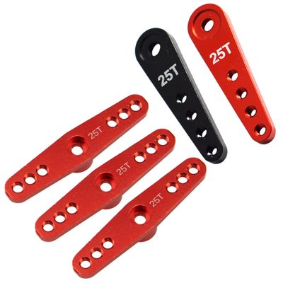 25T Metal Servo Horn Extension Long RC Steering Arm & Aluminum Alloy 25T Servo Horn Double Arm Steering Arms