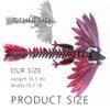 ACOCOFE 3D Printed Dragon Feathered Wyvern Dragon Toys,16 inch Large Fidget Articulated Dragon with Wings,Large Desktop Pet 3D Printed Toys (BlackRed) view 2