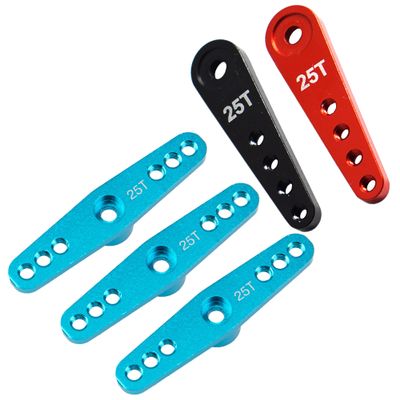 25T Metal Servo Horn Extension Long RC Steering Arm & Aluminum Alloy 25T Servo Horn Double Arm Steering Arms