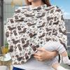 Forchrinse Dachshund Paw Print Print Baby Car Seat Cover Soft Stretchy Breastfeeding Nursing Cover Multi Use Cover for Shopping Cart/High Chair/Stroller view 2