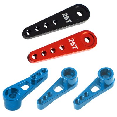 25T Metal Servo Horn Extension Long RC Steering Arm & 25T Servo Horn Steering Arm Compatible with Futaba Savox HSP Power HD Servos Motor