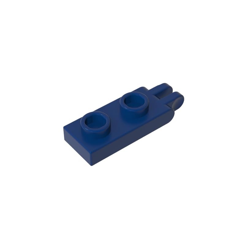 Gobricks GDS-M174 1x2 Two-Finger Hinge Plate, Dark Blue, 10 pcs Brick Parts