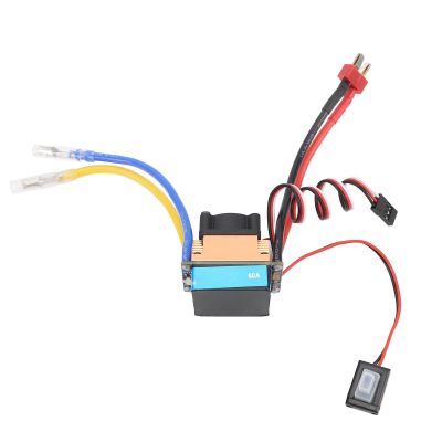 480A Brushed ESC, 60A DC Brushed Speed Controller ESC Automatic Throttle Range Calibration Multiple Aluminum Alloy for RC Boat