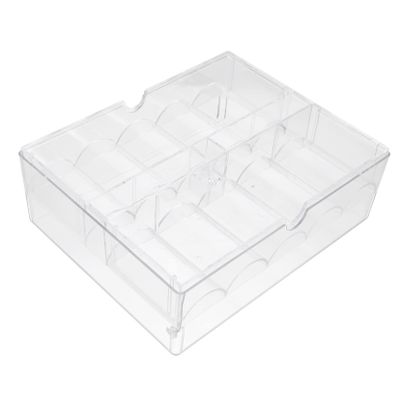 COHEALI Acrylic Poker Chip Storage Box Lid Transparent Organizer for Chips Portable and Case for and Parties