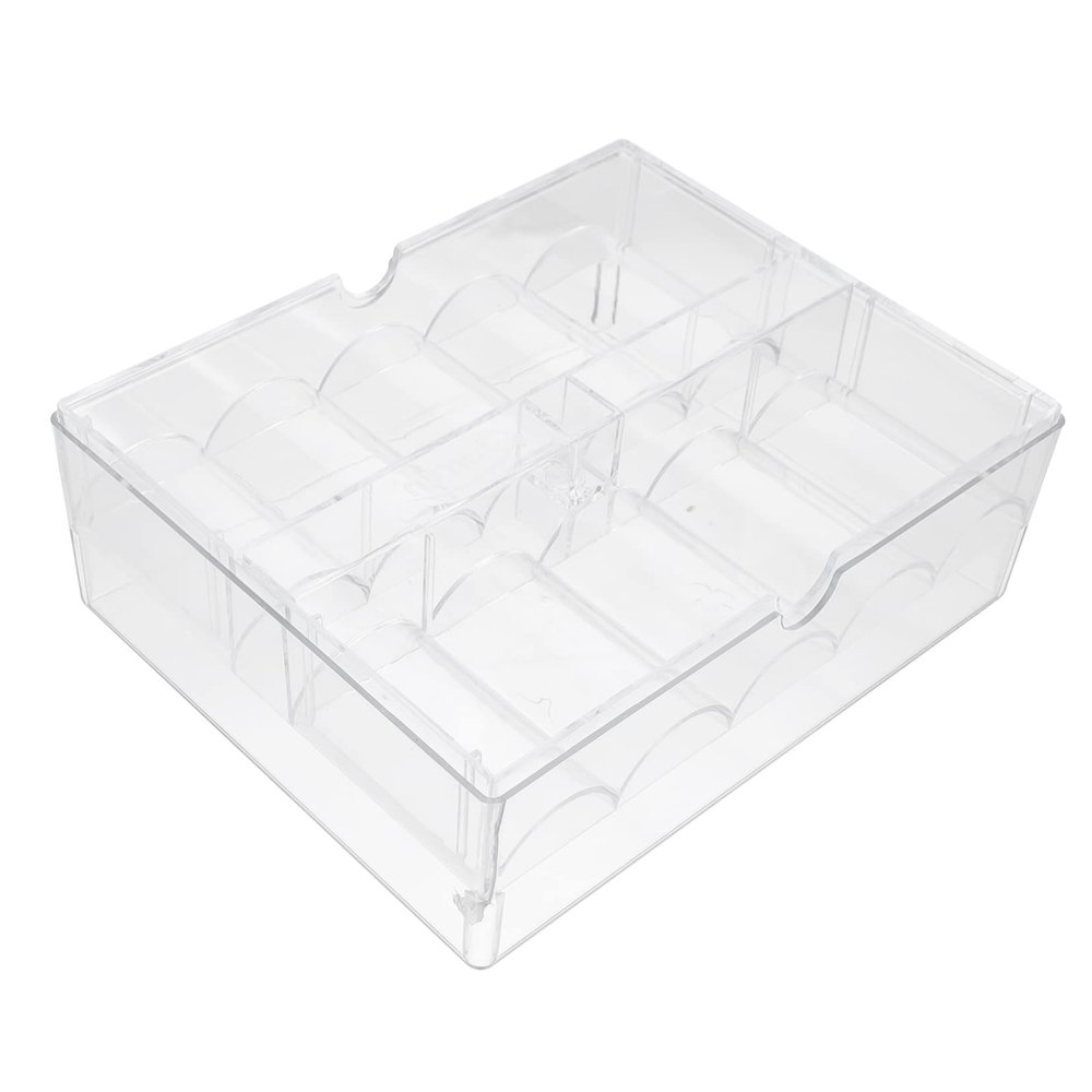 COHEALI Acrylic Poker Chip Storage Box Lid Transparent Organizer for Chips Portable and Case for and Parties