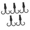 Hemobllo 5pcs Rotatable Double Hook for Stroller Multipurpose Hanger Clips for Diaper Bags Shopping Carts Wheelchairs Design for Enhanced Organization and Convenience view 1