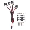 16 LED RC Car Roof Lights, 4 Lamp Headlights Front Spotlights for 1/10 RC Crawler, for Axial, SCX10 90046, Gen8 (Red Light) view 1