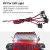 16 LED RC Car Roof Lights, 4 Lamp Headlights Front Spotlights for 1/10 RC Crawler, for Axial, SCX10 90046, Gen8 (Red Light) view 3