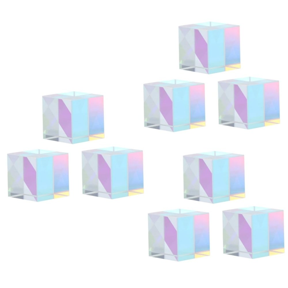 BUGUUYO 3sets Optical Glass RGB Dispersion Cube Science Decoration Perfect for School 3pcs*3