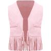 iiniim Baby Boy Girl Western Cowboy Vest Toddler Halloween Cowboy Costume Photography Prop Waistcoat Pink 2-3 Years view 1
