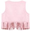iiniim Baby Boy Girl Western Cowboy Vest Toddler Halloween Cowboy Costume Photography Prop Waistcoat Pink 2-3 Years view 4