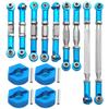9Pcs Metal Pull Rod Steering Servo Link Linkages Swing Arm Tie Rod Upper Suspension Ends & Metal Wheel Hex Hubs Mount Adapter with Pins Upgrade Parts view 1