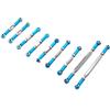 9Pcs Metal Pull Rod Steering Servo Link Linkages Swing Arm Tie Rod Upper Suspension Ends & Metal Wheel Hex Hubs Mount Adapter with Pins Upgrade Parts view 3