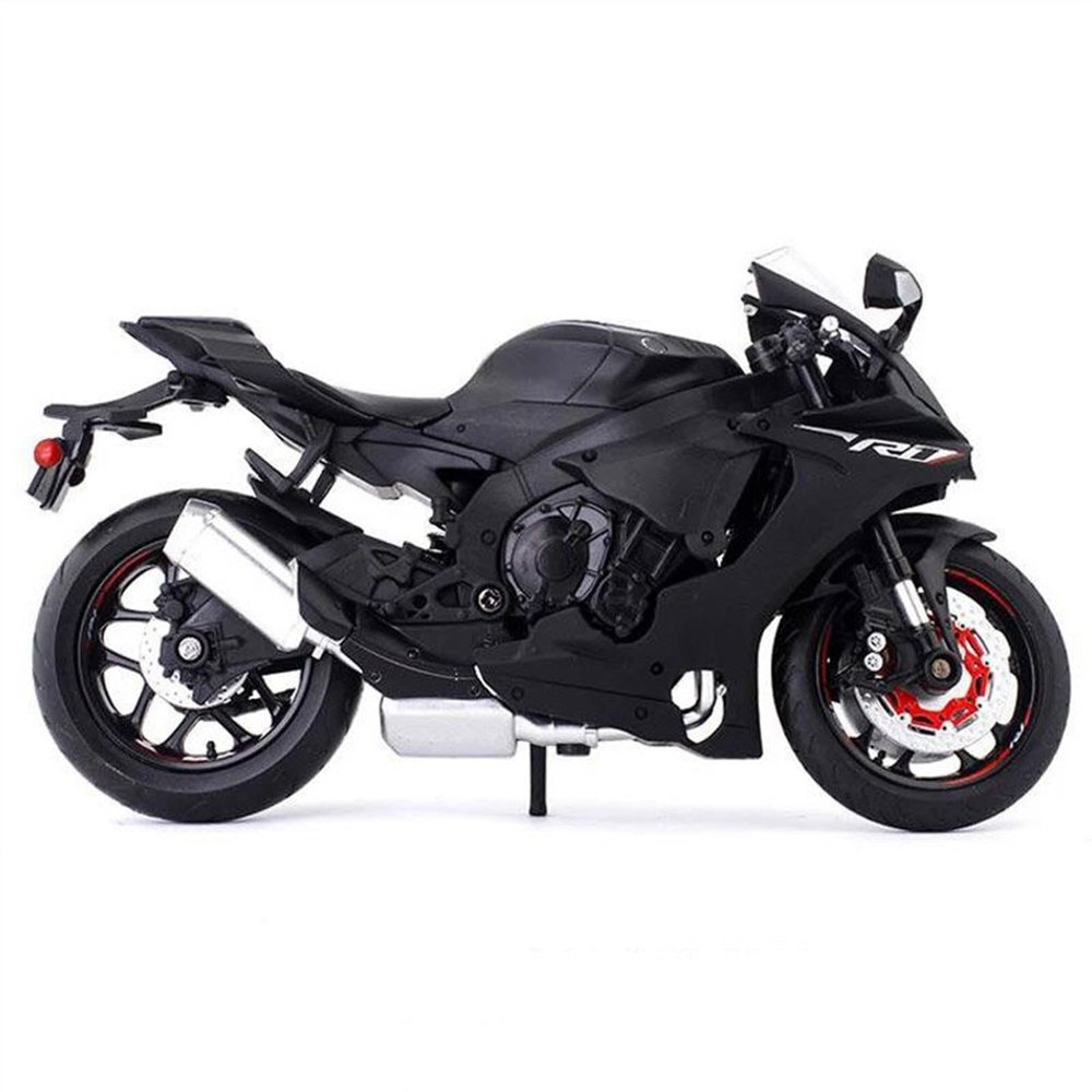 Collection Motorcycle Simulation Diecast Model Collection Gift 1:12 for Y-AMAHA YZF-R1(Black)