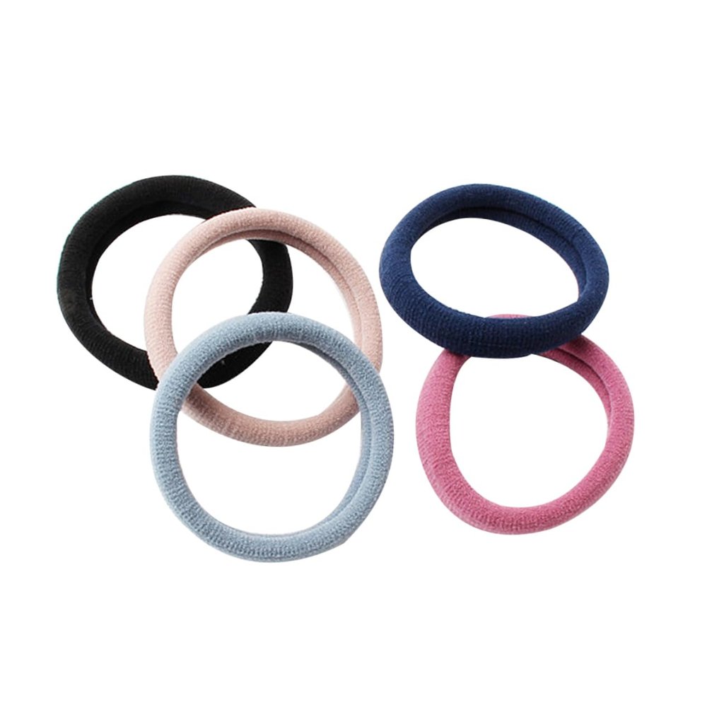 TOVINANNA 50pcs Elastic Hair Tie for Women Girls Hair Band Ponytail Holder Stretch Rope for Decorations Simple Design Elastics Random Color